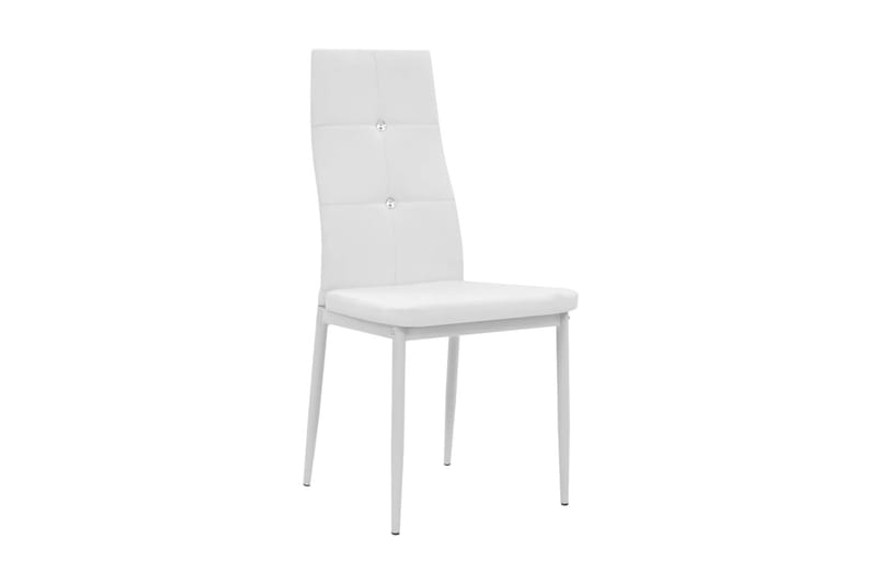 Spisebordsstole 2 Stk. Kunstlæder 43 X 43,5 X 96 Cm Hvid - Hvid - Spisebordsstole & køkkenstole - Armstole