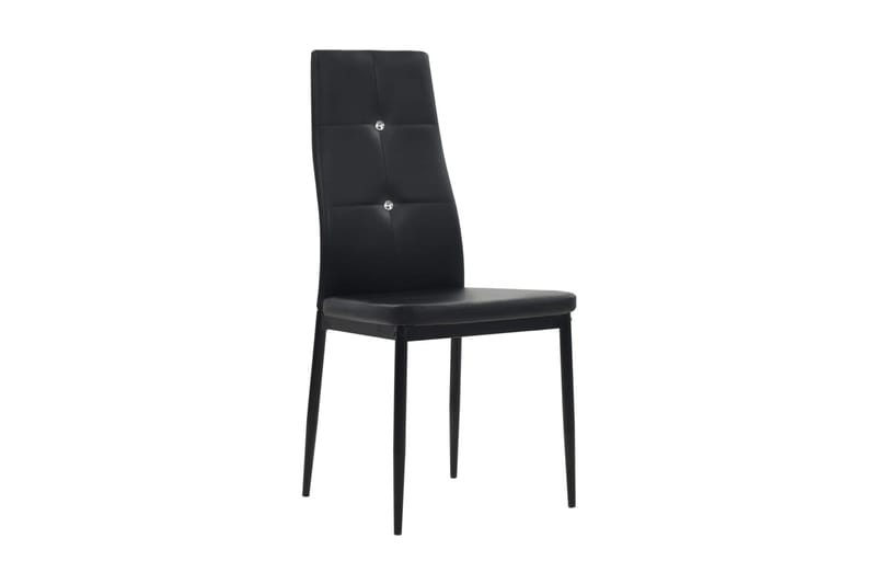 Spisebordsstole 2 Stk. Kunstlæder 43 X 43,5 X 96 Cm Sort - Sort - Spisebordsstole & køkkenstole - Armstole