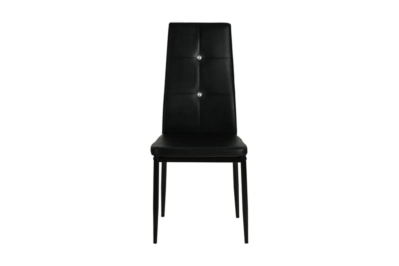 Spisebordsstole 2 Stk. Kunstlæder 43 X 43,5 X 96 Cm Sort - Sort - Spisebordsstole & køkkenstole - Armstole
