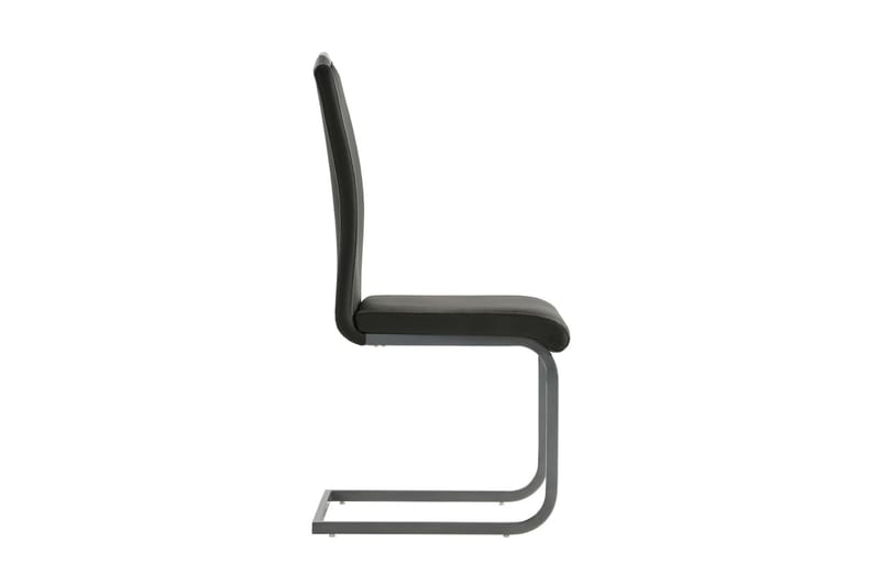 Spisebordsstole 2 Stk. Kunstlæder 43 X 55 X 100 Cm Grå - Grå - Spisebordsstole & køkkenstole - Armstole