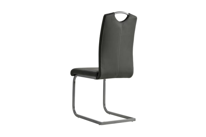 Spisebordsstole 2 Stk. Kunstlæder 43 X 55 X 100 Cm Grå - Grå - Spisebordsstole & køkkenstole - Armstole
