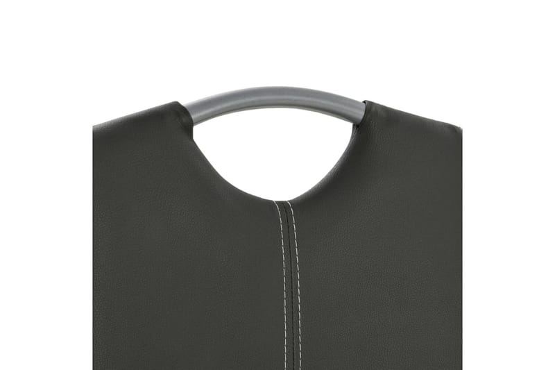Spisebordsstole 2 Stk. Kunstlæder 43 X 55 X 100 Cm Grå - Grå - Møbler - Stole & lænestole - Armstole