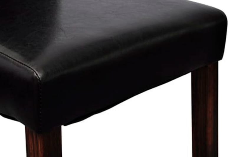Spisebordsstole 2 Stk. Kunstlæder Sort - Sort - Møbler - Stole & lænestole - Armstole