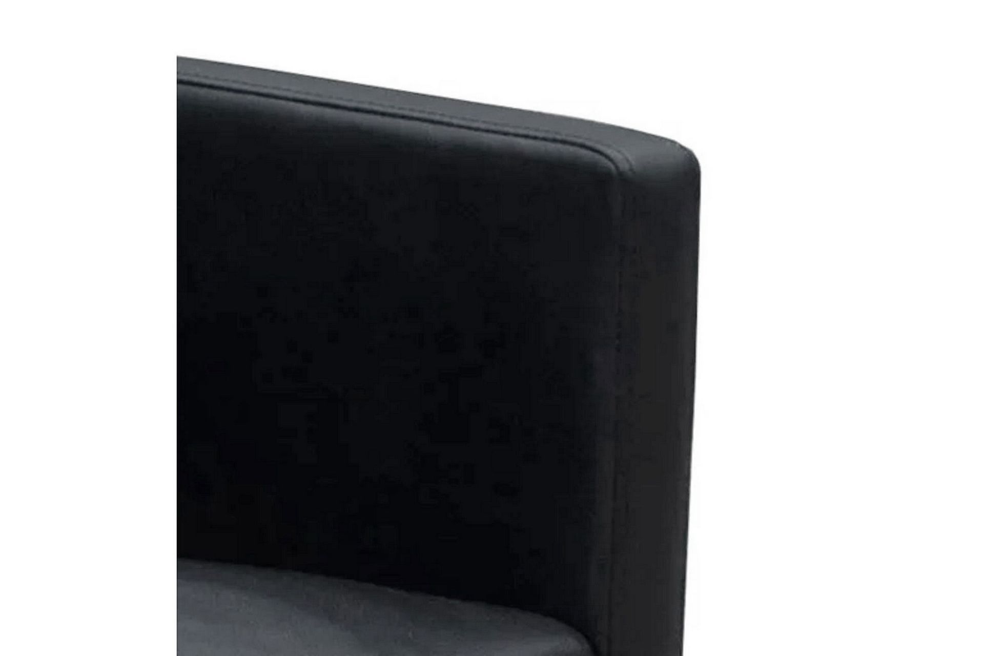 Spisebordsstole 2 Stk. Kunstlæder Sort - Sort - Møbler - Stole & lænestole - Armstole