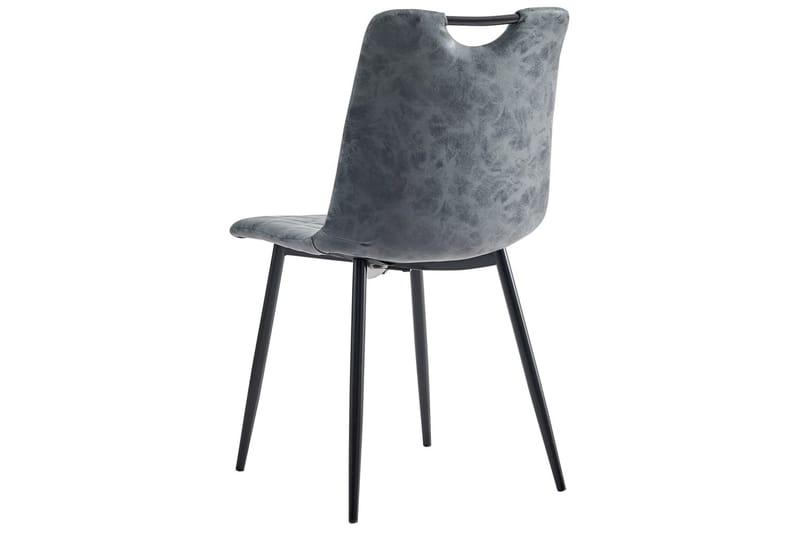 spisebordsstole 2 stk. kunstlæder sort - Spisebordsstole & køkkenstole - Armstole