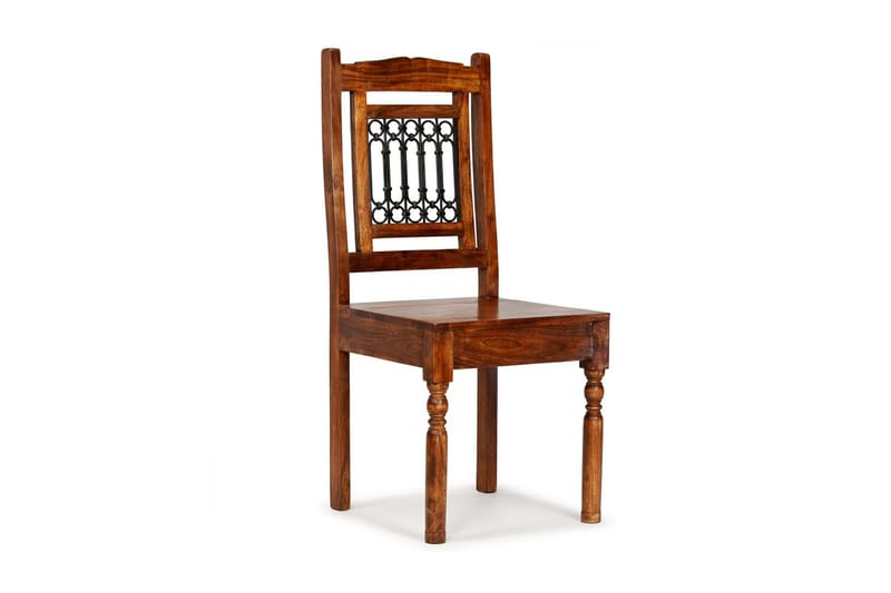 Spisebordsstole 2 Stk. m Sheeshamfinish Klassisk - Brun - Spisebordsstole & køkkenstole - Armstole