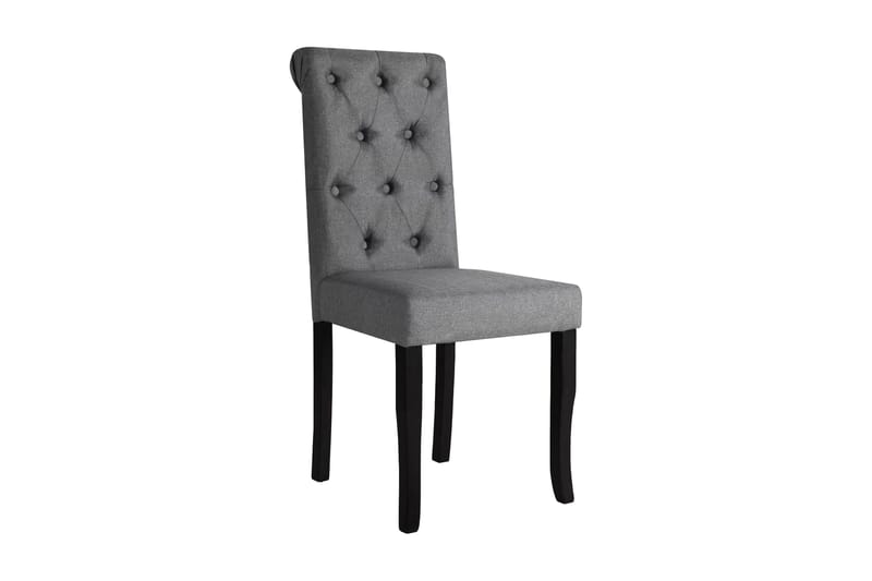 Spisebordsstole 2 Stk. Massivt Træ Mørkegrå - Grå - Spisebordsstole & køkkenstole - Armstole