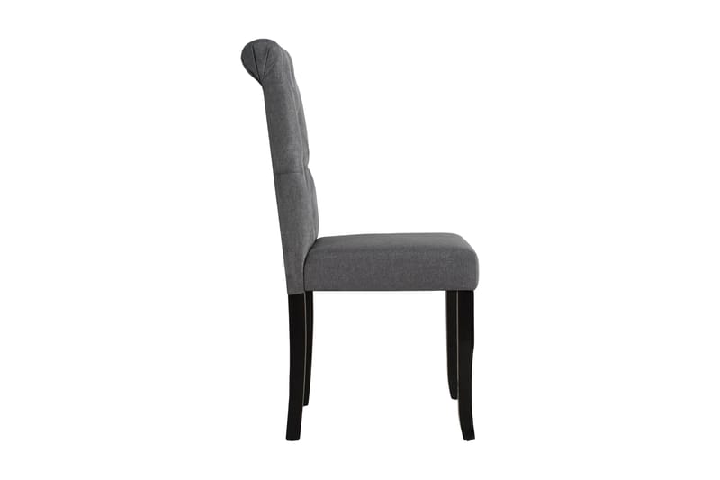 Spisebordsstole 2 Stk. Massivt Træ Mørkegrå - Grå - Spisebordsstole & køkkenstole - Armstole