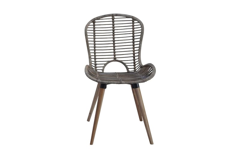 Spisebordsstole 2 Stk. Naturligt Rattan Brun - Brun - Spisebordsstole & køkkenstole - Armstole