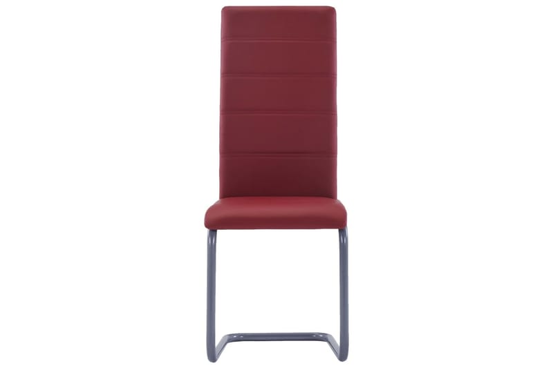 Spisebordsstole 2 Stk. Rød Kunstlæder - Rød - Spisebordsstole & køkkenstole - Armstole