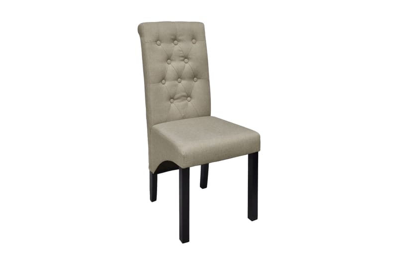 Spisebordsstole 2 Stk. Stof Beige - Beige - Spisebordsstole & køkkenstole - Armstole