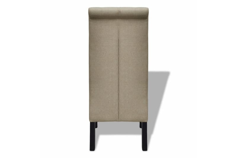 Spisebordsstole 2 Stk. Stof Beige - Beige - Møbler - Stole & lænestole - Armstole