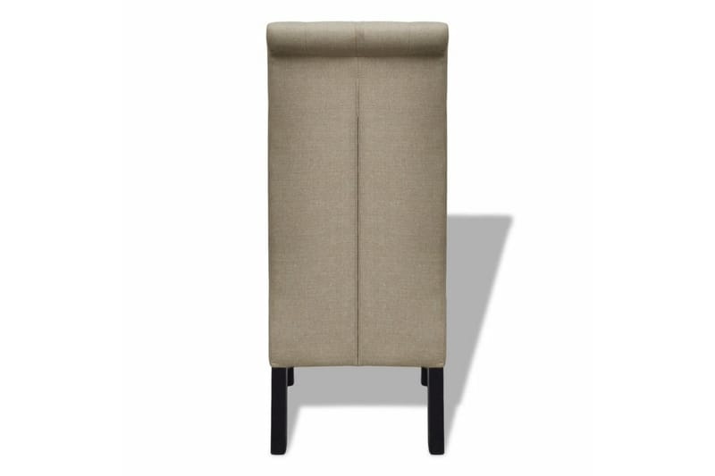 Spisebordsstole 2 Stk. Stof Beige - Beige - Spisebordsstole & køkkenstole - Armstole