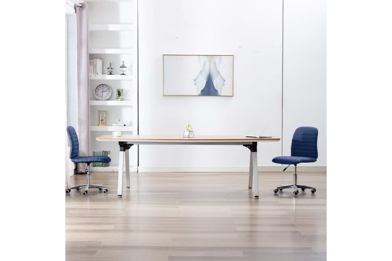 Spisebordsstole 2 Stk. Stof Blå - Spisebordsstole & køkkenstole - Armstole