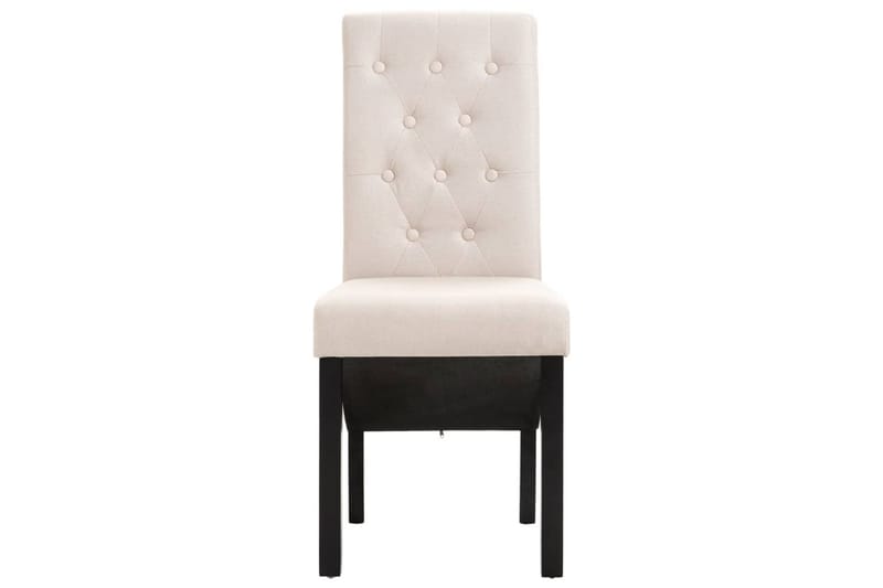 Spisebordsstole 2 Stk. Stof Cremefarvet - Creme - Møbler - Stole & lænestole - Armstole