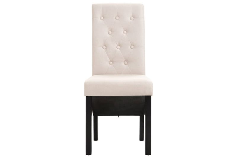 Spisebordsstole 2 Stk. Stof Cremefarvet - Creme - Spisebordsstole & køkkenstole - Armstole
