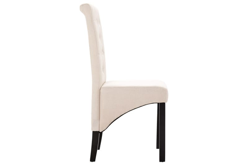 Spisebordsstole 2 Stk. Stof Cremefarvet - Creme - Møbler - Stole & lænestole - Armstole