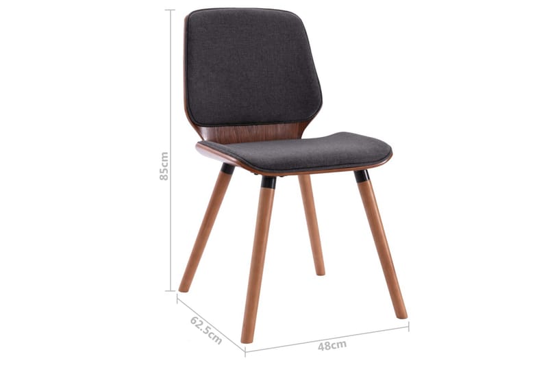 Spisebordsstole 2 Stk. Stof Grå - Grå - Møbler - Stole & lænestole - Armstole
