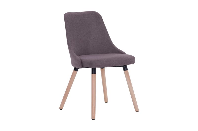 Spisebordsstole 2 Stk. Stof Gråbrun - Brun - Spisebordsstole & køkkenstole - Armstole