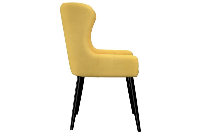 Spisebordsstole 2 stk. stof gul - Gul - Spisebordsstole & køkkenstole - Armstole