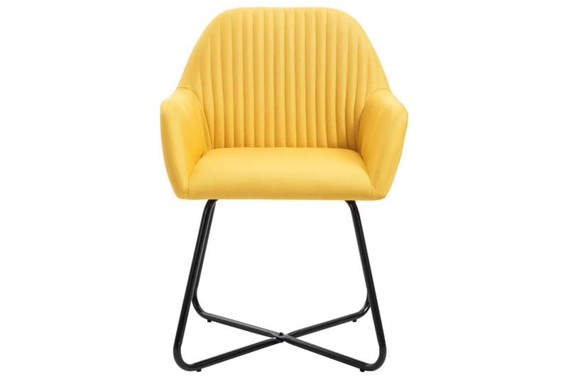 spisebordsstole 2 stk. stof gul - Spisebordsstole & køkkenstole - Armstole