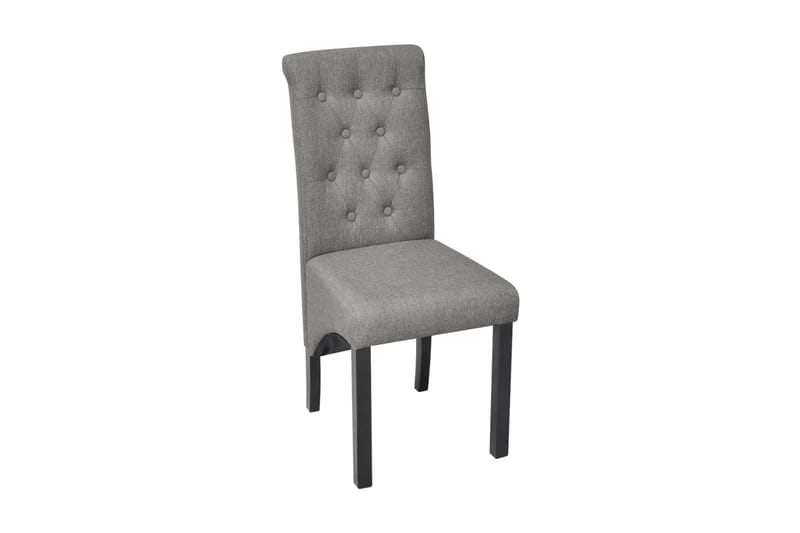 Spisebordsstole 2 Stk. Stof Lysegrå - Grå - Møbler - Stole & lænestole - Armstole