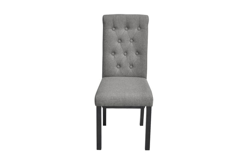 Spisebordsstole 2 Stk. Stof Lysegrå - Grå - Møbler - Stole & lænestole - Armstole