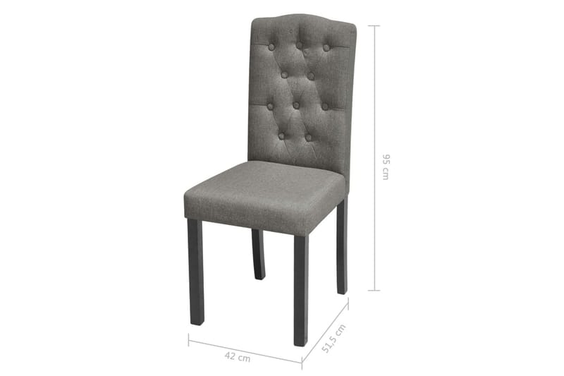 Spisebordsstole 2 Stk. Stof Lysegrå - Grå - Møbler - Stole & lænestole - Armstole