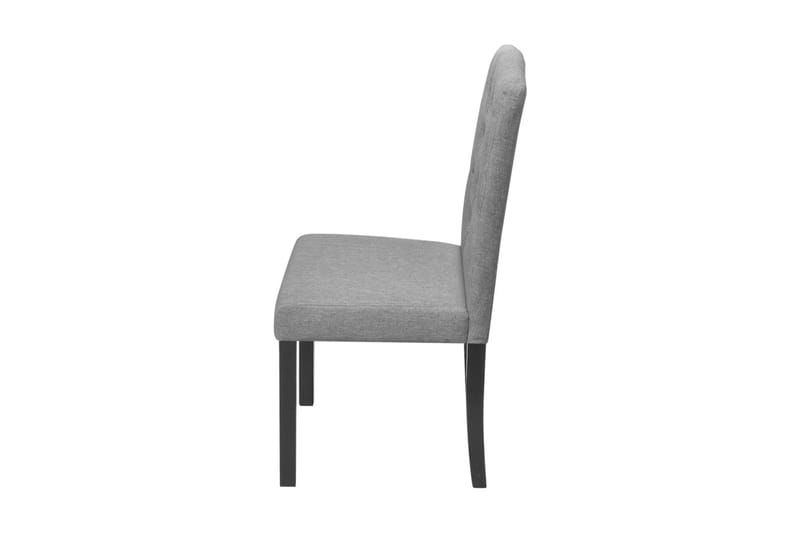 Spisebordsstole 2 Stk. Stof Lysegrå - Grå - Møbler - Stole & lænestole - Armstole