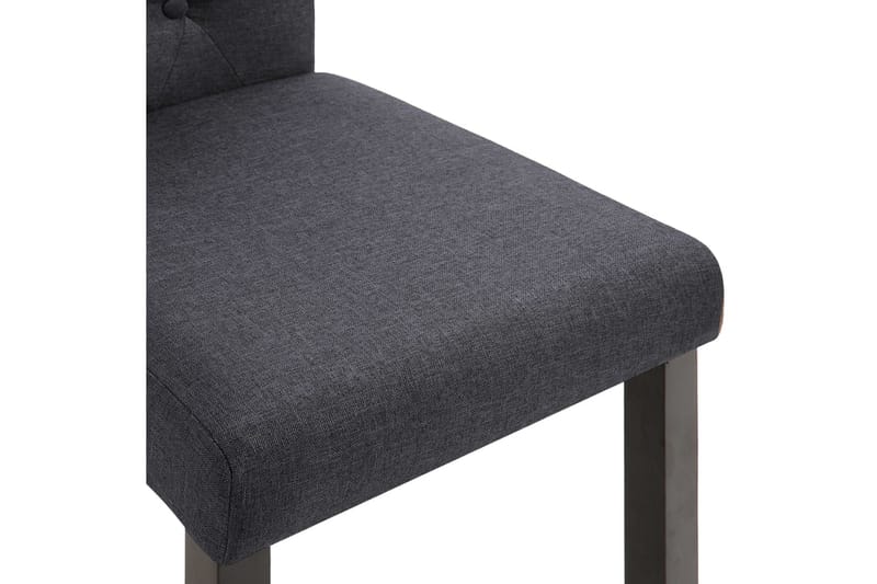 Spisebordsstole 2 Stk. Stof Mørkegrå - Grå - Spisebordsstole & køkkenstole - Armstole
