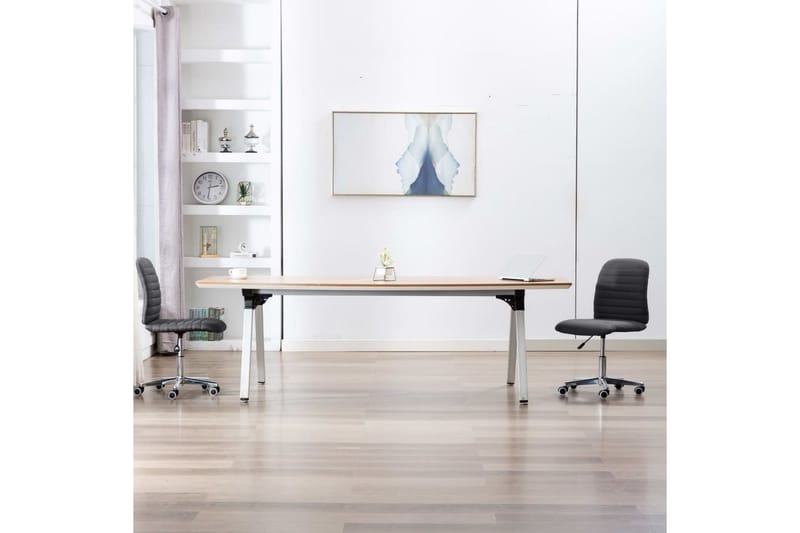 Spisebordsstole 2 Stk. Stof Mørkegrå - Spisebordsstole & køkkenstole - Armstole