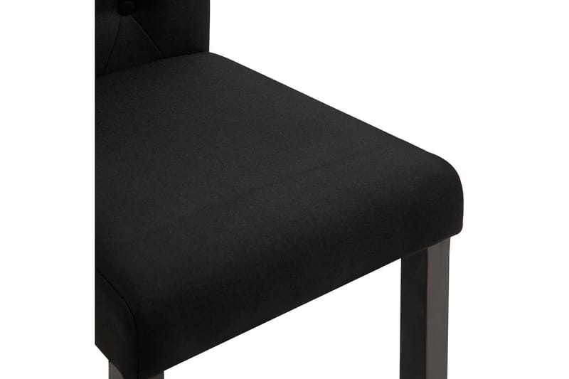 Spisebordsstole 2 Stk. Stof Sort - Sort - Spisebordsstole & køkkenstole - Armstole