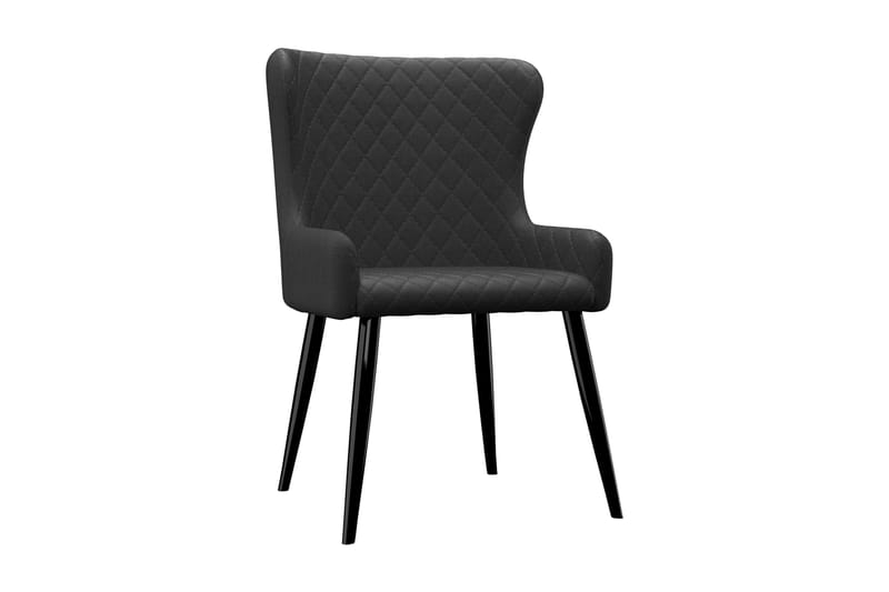 Spisebordsstole 2 stk. stof sort - Sort - Spisebordsstole & køkkenstole - Armstole