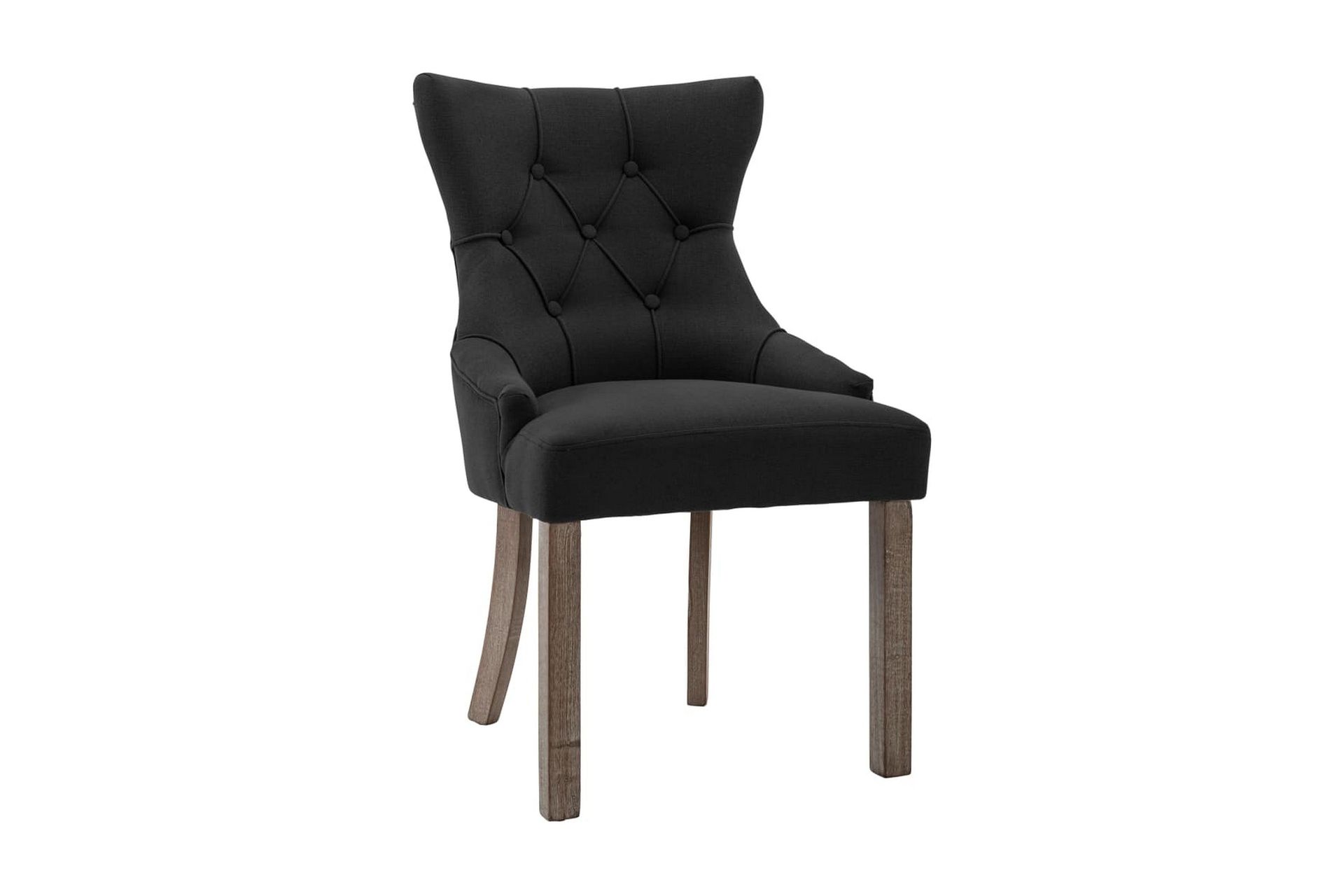 spisebordsstole 2 stk. stof sort - Sort - Møbler - Stole & lænestole - Armstole