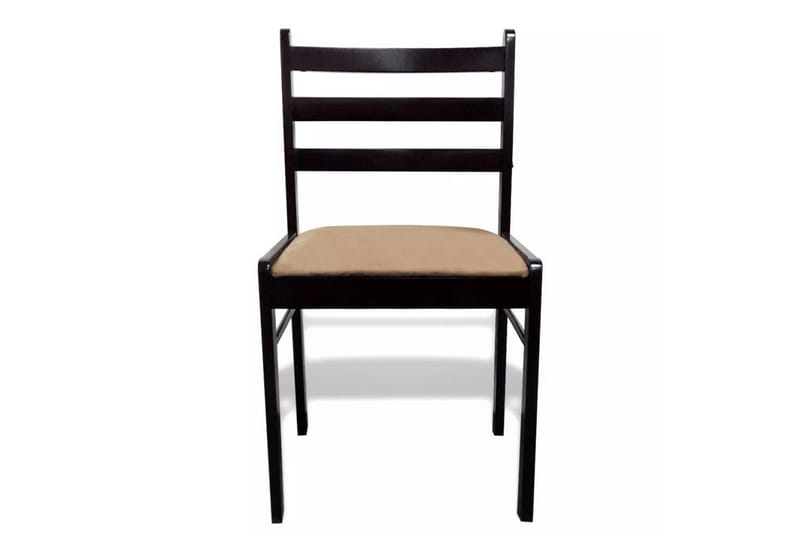 Spisebordsstole 2 Stk. Træ Brun Firkantet - Brun - Spisebordsstole & køkkenstole - Armstole