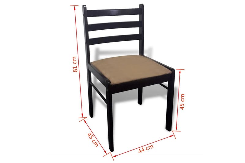 Spisebordsstole 2 Stk. Træ Brun Firkantet - Brun - Spisebordsstole & køkkenstole - Armstole