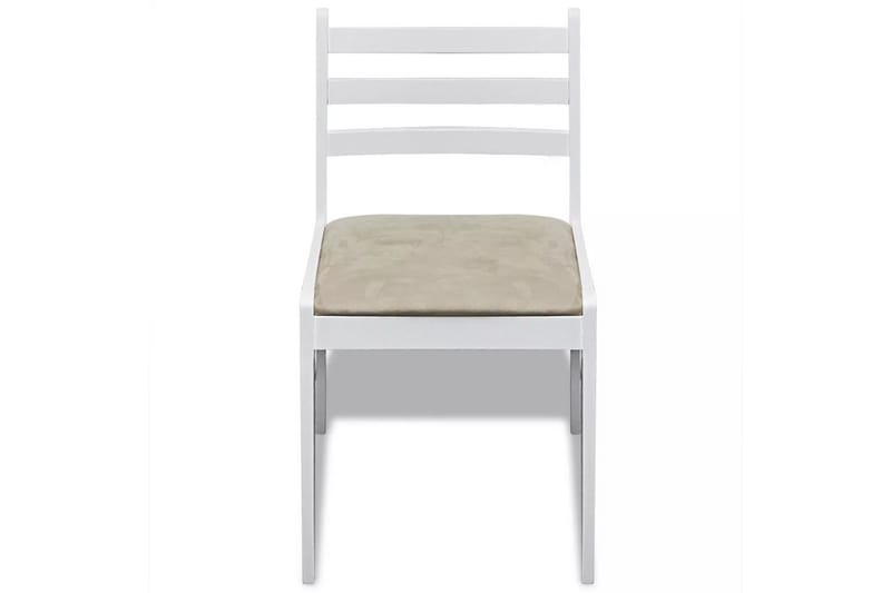 Spisebordsstole 2 Stk. Træ Hvid Firkantet - Hvid - Møbler - Stole & lænestole - Armstole