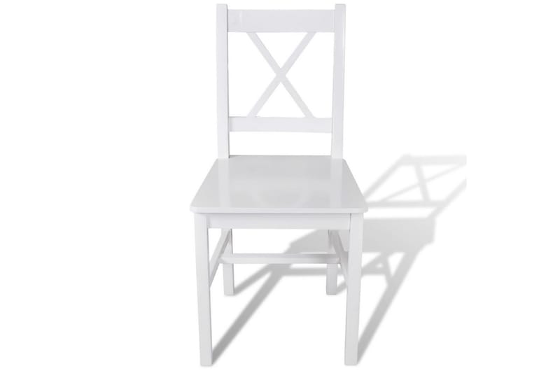 Spisebordsstole 2 Stk. Træ Hvid - Hvid - Spisebordsstole & køkkenstole - Armstole