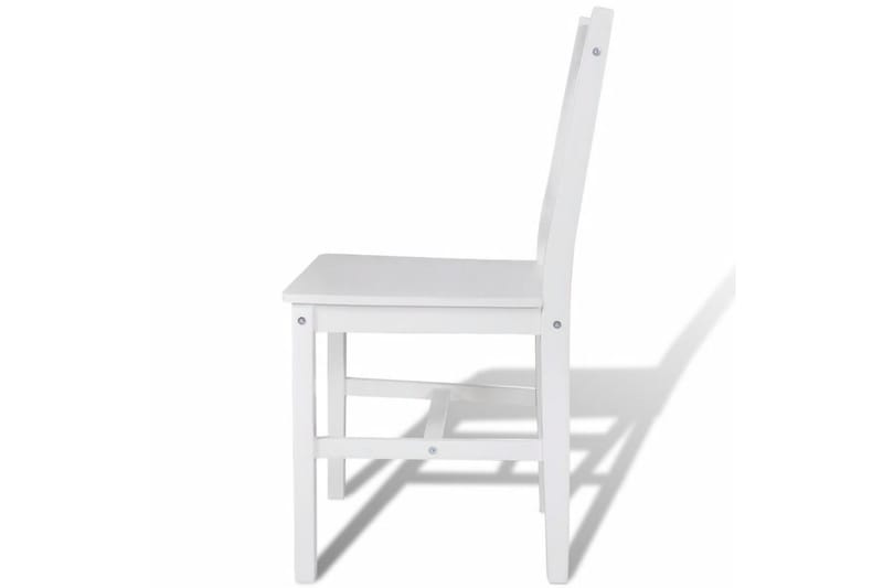 Spisebordsstole 2 Stk. Træ Hvid - Hvid - Spisebordsstole & køkkenstole - Armstole