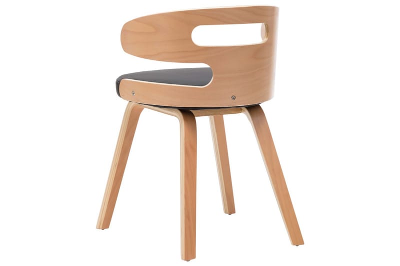 spisebordsstole 4 stk. bøjet træ og kunstlæder sort - Spisebordsstole & køkkenstole - Armstole