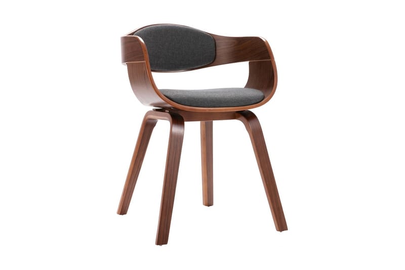 Spisebordsstole 4 Stk. Bøjet Træ Og Stof Grå - Grå - Spisebordsstole & køkkenstole - Armstole