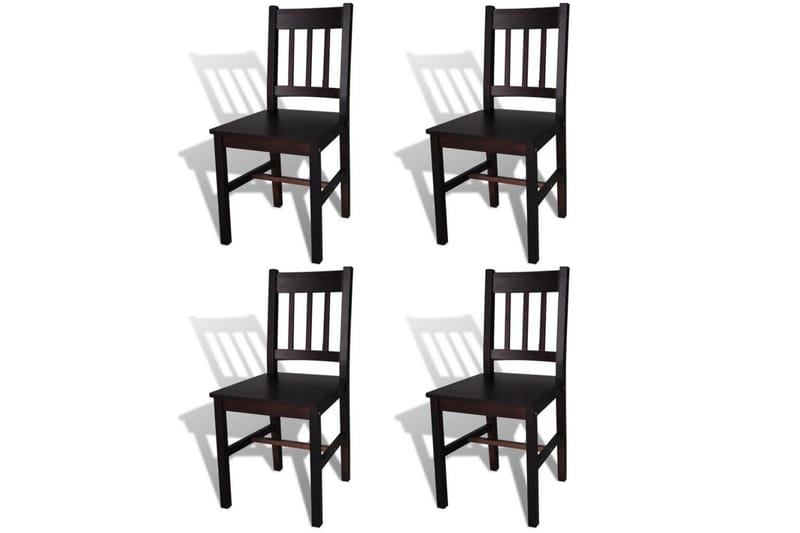 Spisebordsstole 4 Stk. Brun - Brun - Møbler - Stole & lænestole - Armstole