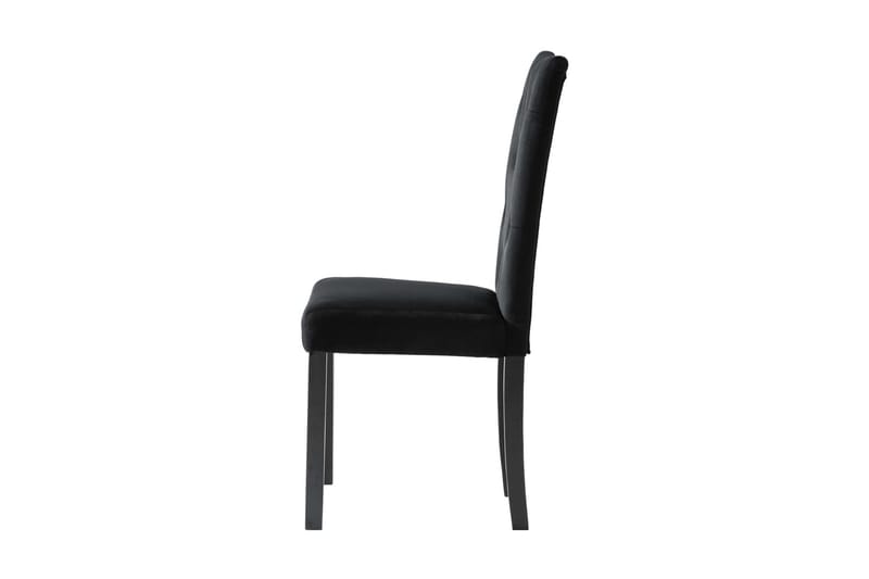 Spisebordsstole 4 Stk. Fløjl Sort - Sort - Møbler - Stole & lænestole - Armstole
