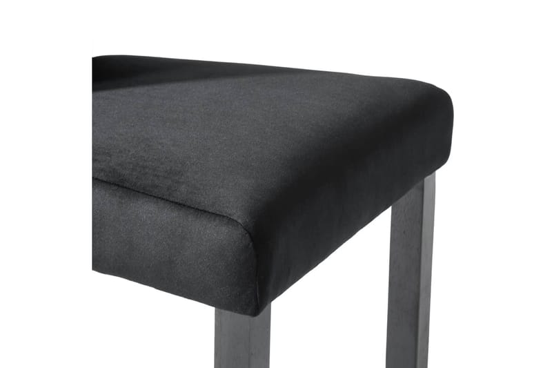 Spisebordsstole 4 Stk. Fløjl Sort - Sort - Møbler - Stole & lænestole - Armstole