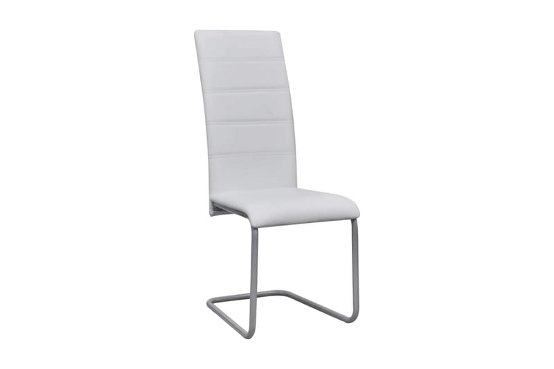 Spisebordsstole 4 Stk. Fritbærende Hvid - Hvid - Møbler - Stole & lænestole - Armstole