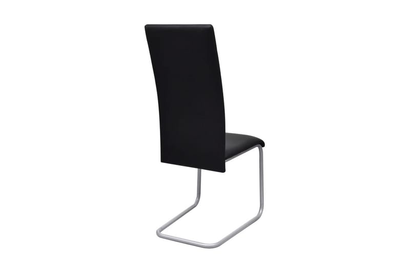 Spisebordsstole 4 Stk. Fritbærende Sort - Sort - Møbler - Stole & lænestole - Armstole