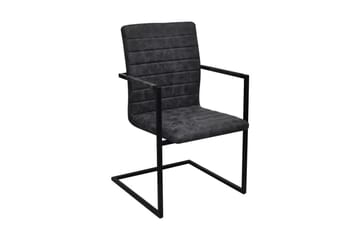Spisebordsstole 4 Stk. Fritbærende Sort - Sort - Møbler - Stole & lænestole - Armstole