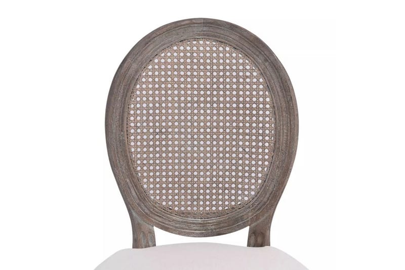 Spisebordsstole 4 Stk. Hør Og Rattan - Creme - Møbler - Stole & lænestole - Armstole