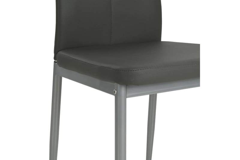 Spisebordsstole 4 Stk. Kunstlæder 43 X 43,5 X 96 Cm Grå - Grå - Møbler - Stole & lænestole - Armstole