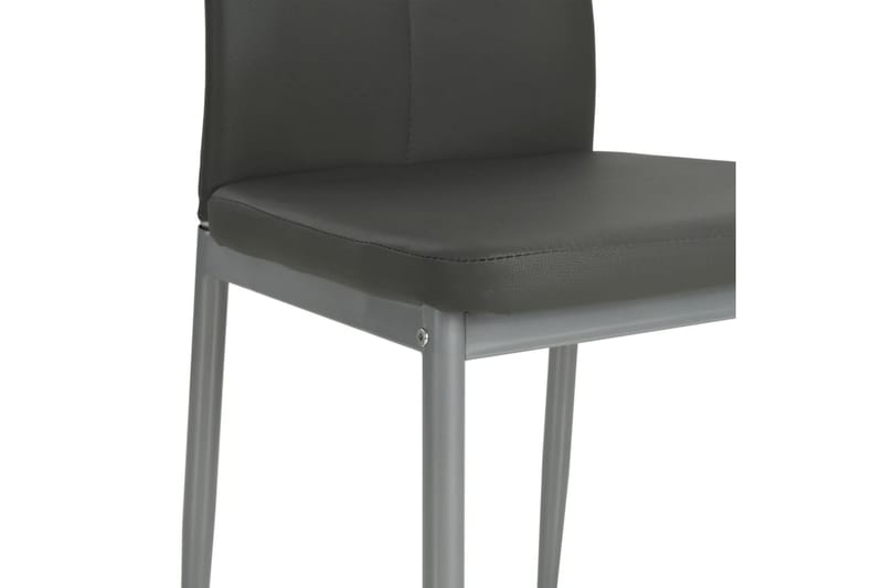 Spisebordsstole 4 Stk. Kunstlæder 43 X 43,5 X 96 Cm Grå - Grå - Spisebordsstole & køkkenstole - Armstole